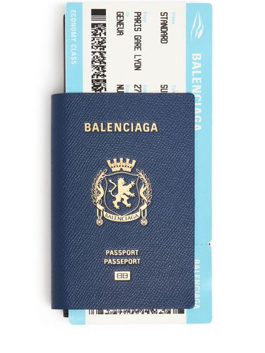 Porte-passeport Long En Cuir À Logo - BALENCIAGA - Modalova