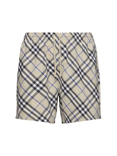 Short De Bain À Carreaux - BURBERRY - Modalova