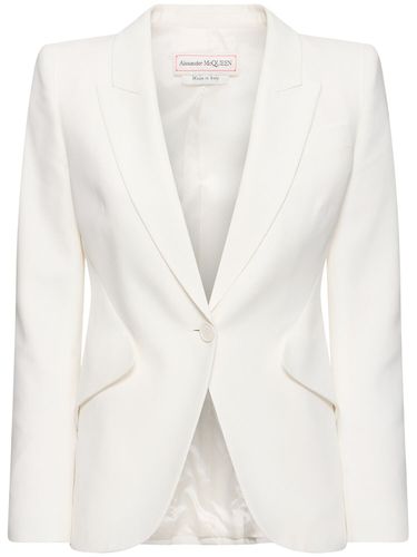 Blazer En Crêpe De Viscose Mélangée - ALEXANDER MCQUEEN - Modalova