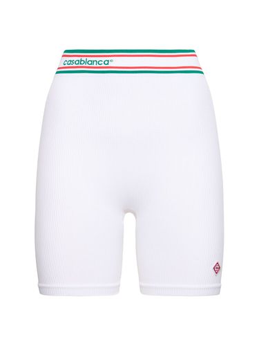 Short En Tissu Technique À Logo Sport - CASABLANCA - Modalova