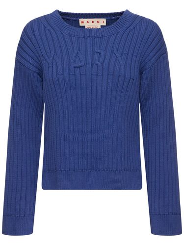 Pull-over Col Rond En Maille À Logo - MARNI - Modalova