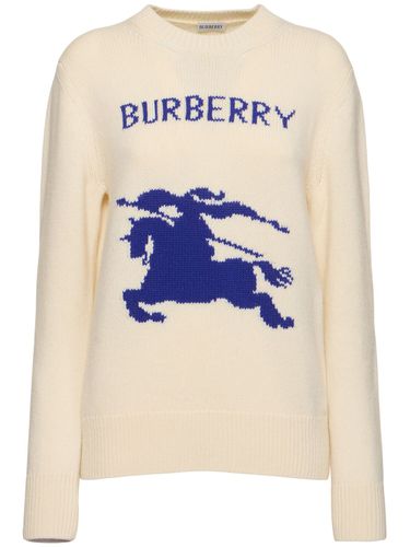 Pull-over En Laine Et Cachemire À Col Ras-du-cou - BURBERRY - Modalova