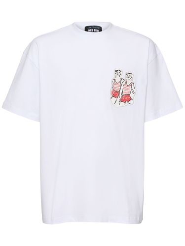 T-shirt En Coton - MSGM - Modalova