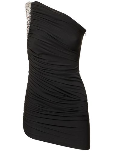 Embellished Crepe Jersey Mini Dress - DAVID KOMA - Modalova