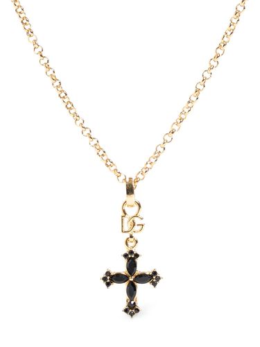 Collier À Pendentif Croix Plaquée - DOLCE & GABBANA - Modalova