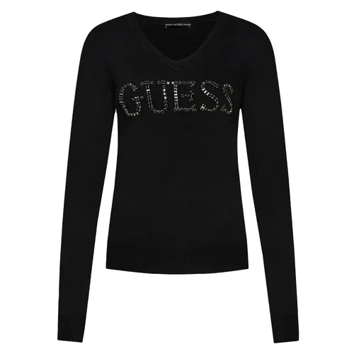 Pull Guess diamant logo Femme Noir - Guess - Modalova