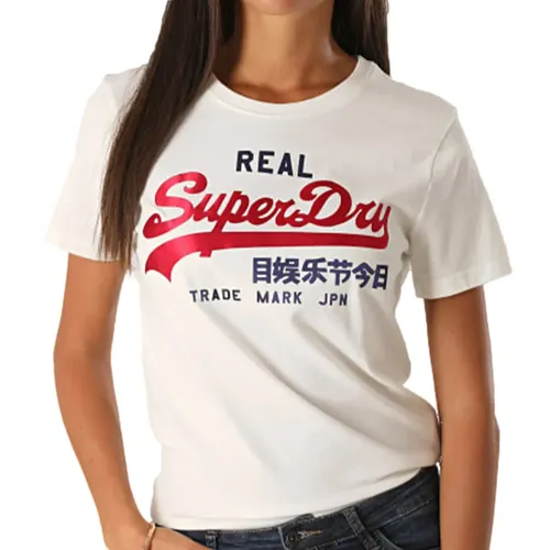 T shirt satin Vintage Logo Duo - Superdry - Modalova