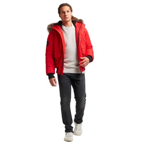 Veste en jean homme Superdry Style track Rouge - ZESHOES