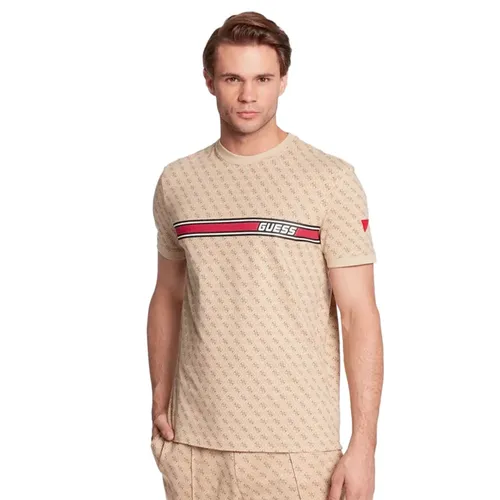 T shirt Guess all over Homme Marron - Guess - Modalova