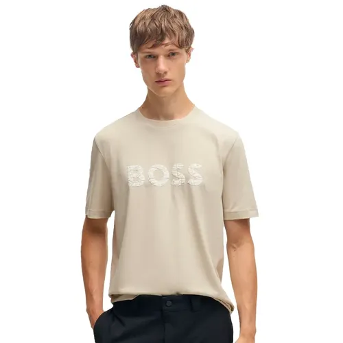 T shirt Boss Texture Homme Beige - Boss - Modalova