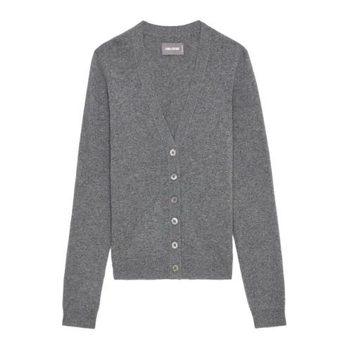 Cardigan Jemmy Patch 100% Cachemire Gris Chine - Taille S - Zadig & Voltaire - Modalova