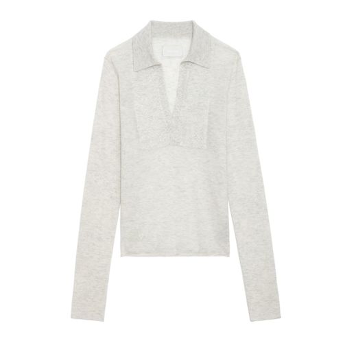 Pull Sally Strass 100% Cachemire Neige - Taille XS - Zadig & Voltaire - Modalova