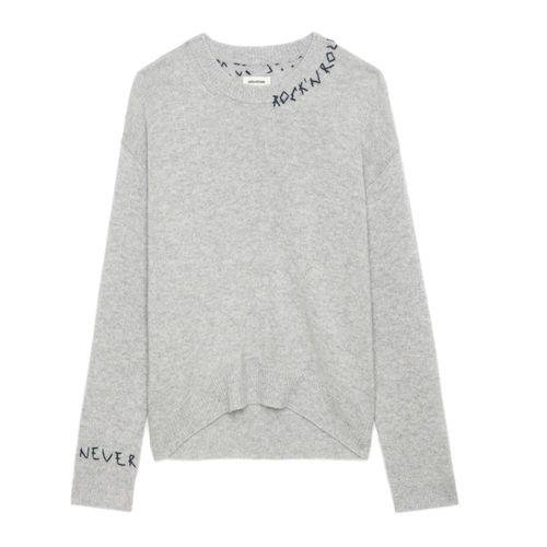 Pull Markus 100% Cachemire Gris Chine Clai - Taille S - Zadig & Voltaire - Modalova