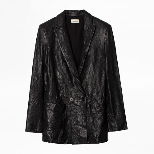 Veste Visko Cuir Froissé - Taille 34 - Zadig & Voltaire - Modalova