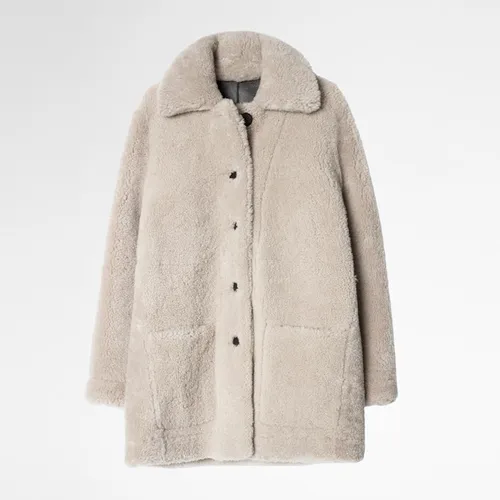 Manteau Magdas Shearling Naturel - Taille M - Zadig & Voltaire - Modalova