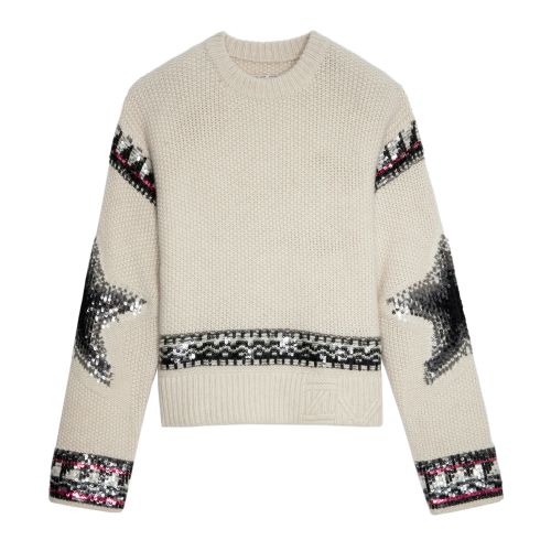 Pull Kanson Sequins Cachemire - Taille M - Zadig & Voltaire - Modalova