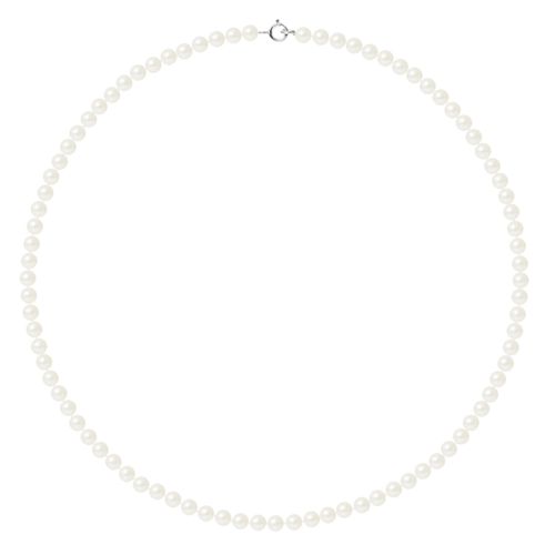 Collier Rang Argent Perles d'Eau Douce blanches - Mitzuko - Modalova