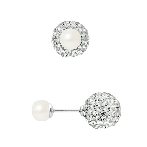 Boucles d'oreilles Argent Perles d'Eau Douce blanches 6/10 mm - Mitzuko - Modalova