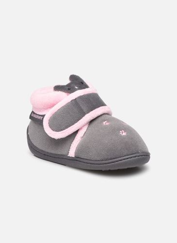 Chaussons Bottillon Velcro Fille Polyvelours pour Enfant - Isotoner - Modalova