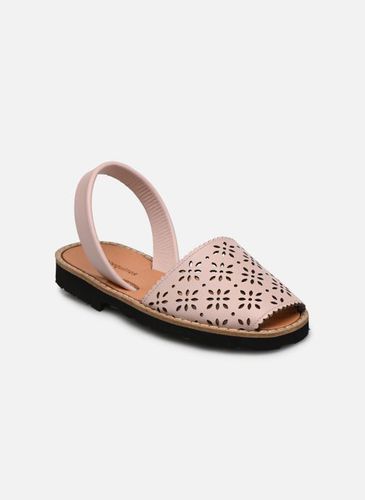 Sandales et nu-pieds Avarca Cuir Perforé Fleur Pink pour Enfant - Minorquines - Modalova