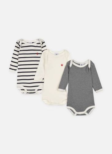 Vêtements Lot de 3 bodies Manches Longues Marinière pour Accessoires - Petit Bateau - Modalova