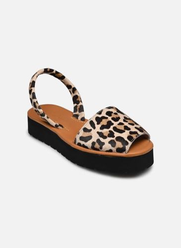 Sandales et nu-pieds Avarca Platja Plateforme Cuir Léopard - Minorquines - Modalova