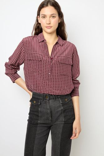 Blouse imprimée en soie - BERNADETTE - Gerard Darel - Modalova