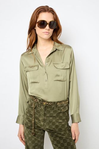 Blouse satinée unie - BRIGITTE - GD - Modalova