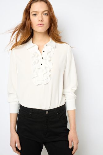 Blouse à volants - BERENICE - Ecru - GD - Modalova