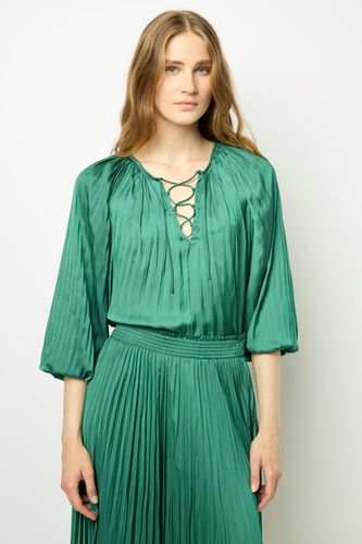 Blouse en satin plissé - BABETH - GD - Modalova