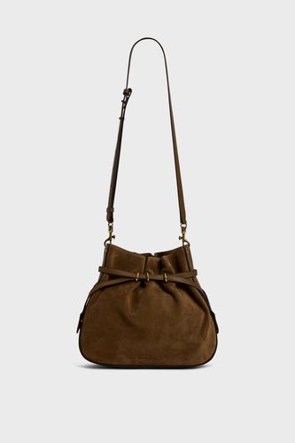 Sac seau en cuir velours - ROMY - Gerard Darel - Modalova