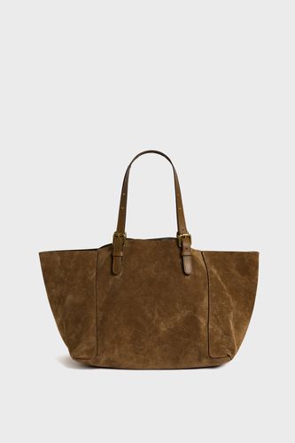 Cabas en cuir velours intérieur métallisé - SIMPLE BAG - GD - Modalova