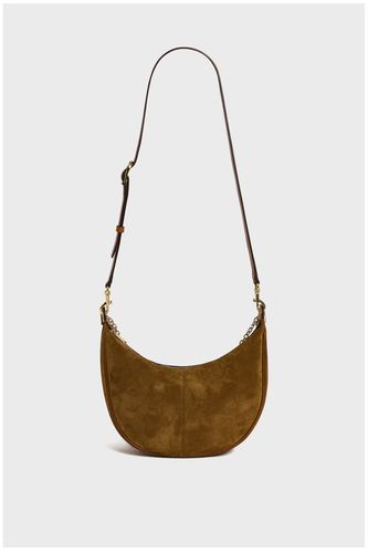 Sac demi-lune en cuir velours - LE SUZANNE - GD - Modalova