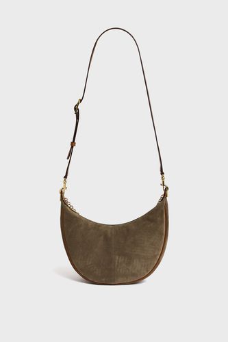 Sac demi-lune en cuir velours - LE SUZANNE - GD - Modalova