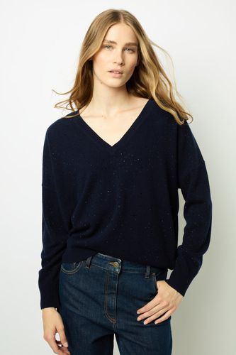 Pull V en laine et strass - JOHANNE - GD - Modalova