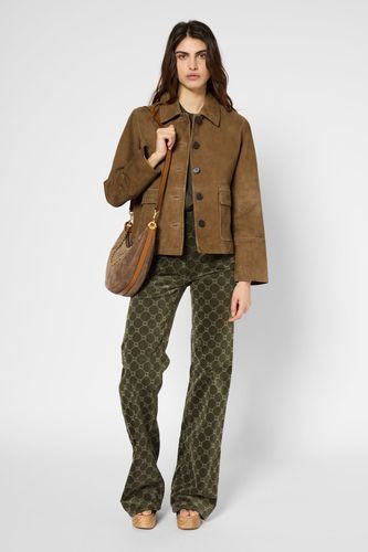 Veste en cuir velours - BADYA - Gerard Darel - Modalova