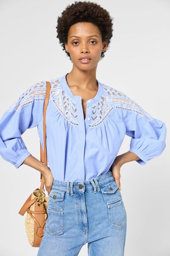 Chemise rayée à broderies - UVEA - Gerard Darel - Modalova