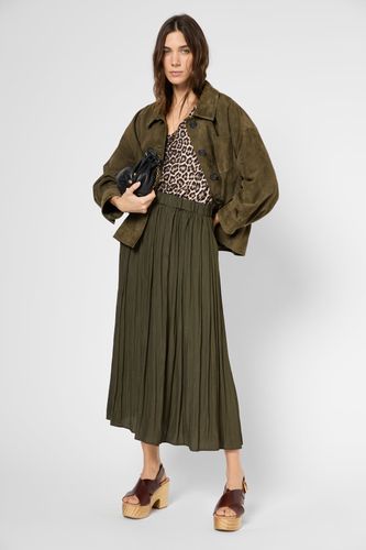 Jupe satinée plissée - VANINA - Gerard Darel - Modalova