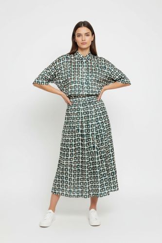 Jupe fluide imprimée - Vert - Gerard Darel - Modalova