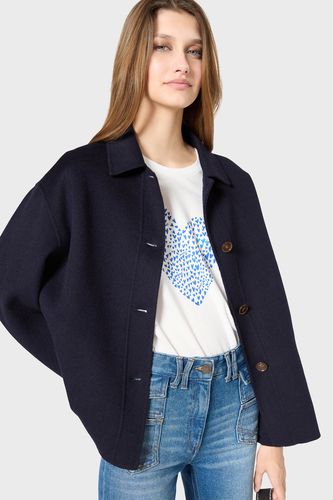 Manteau court BAPTISTE - Marine - GD - Modalova