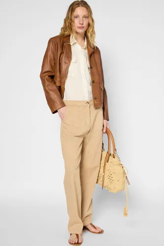 Pantalon droit en coton et lin - LYSEE - Gerard Darel - Modalova