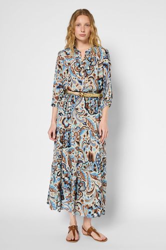 Robe longue élastiquée fleurs vintage - PIO - Gerard Darel - Modalova
