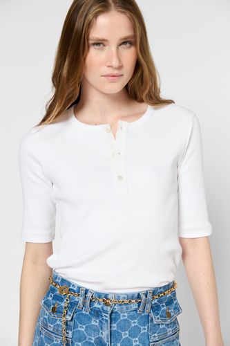 T-shirt en coton à boutons - Blanc - Gerard Darel - Modalova