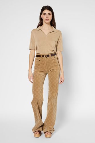 Polo en lin - JASMINE - Camel - Gerard Darel - Modalova