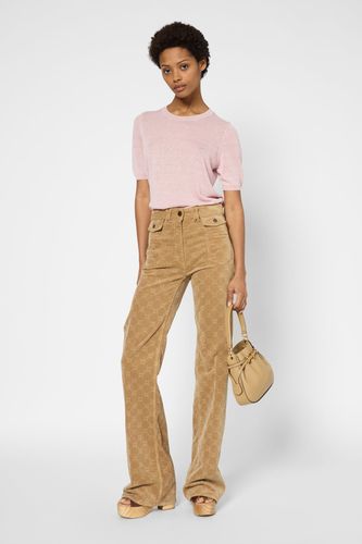 Pull à manches courtes en lin mélangé - JAMY - Gerard Darel - Modalova