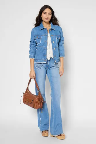 Blouson en denim à franges - ROMYRA - Gerard Darel - Modalova