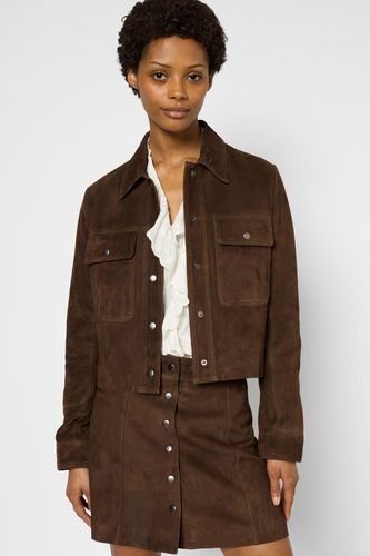 Veste courte en chèvre velours - ROSALIA - Gerard Darel - Modalova