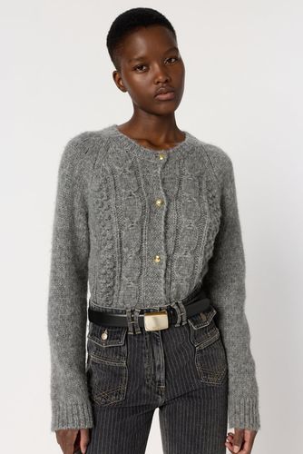 Gilet à torsades et boutons dorés - ELIANE - Gerard Darel - Modalova