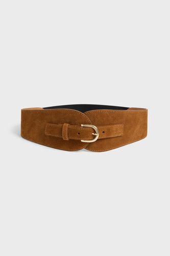 Ceinture corset en cuir velours - OLYMPE - Gerard Darel - Modalova