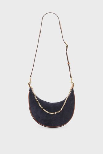 Sac demi-lune en cuir velours - LE SUZANNE - Gerard Darel - Modalova